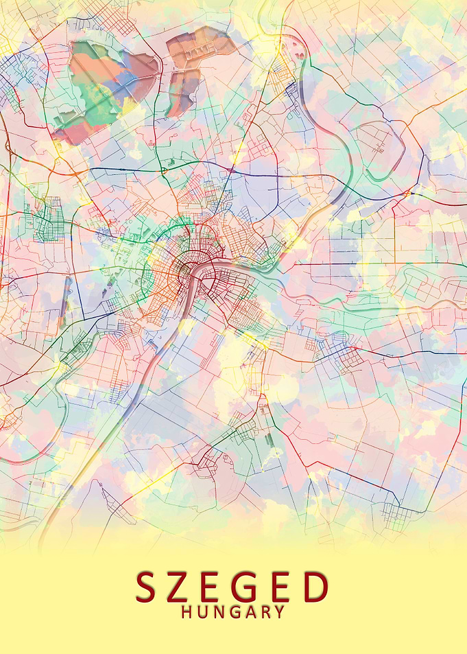 Szeged Hungary City Map