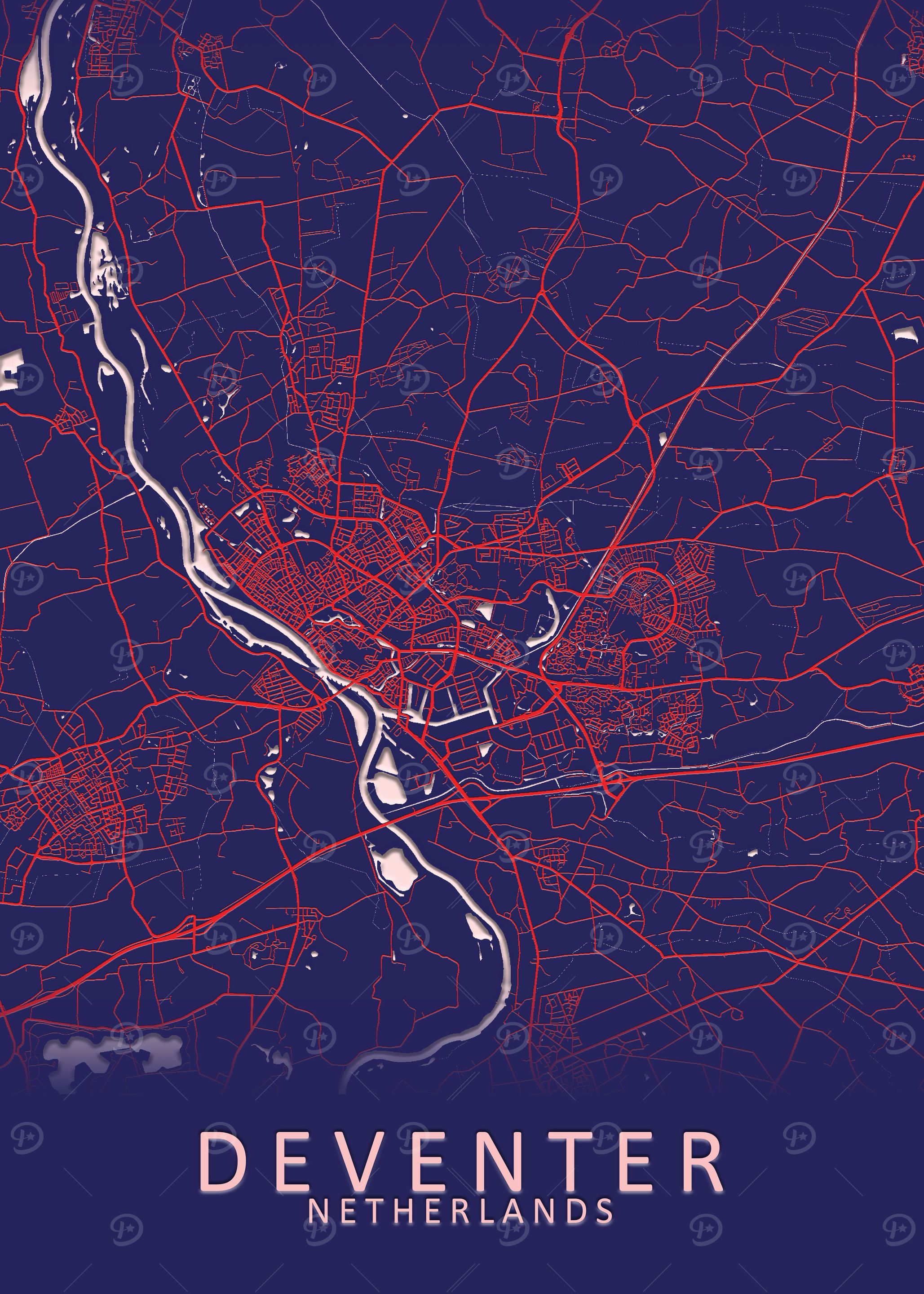 Deventer Netherlands Map