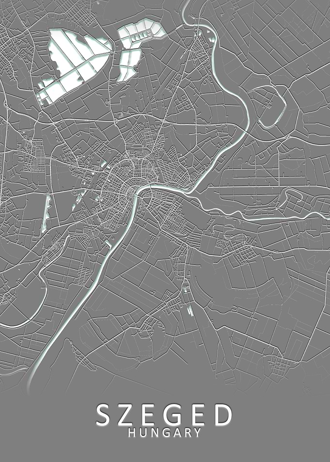 Szeged Hungary City Map