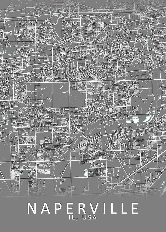 Naperville IL USA City Map