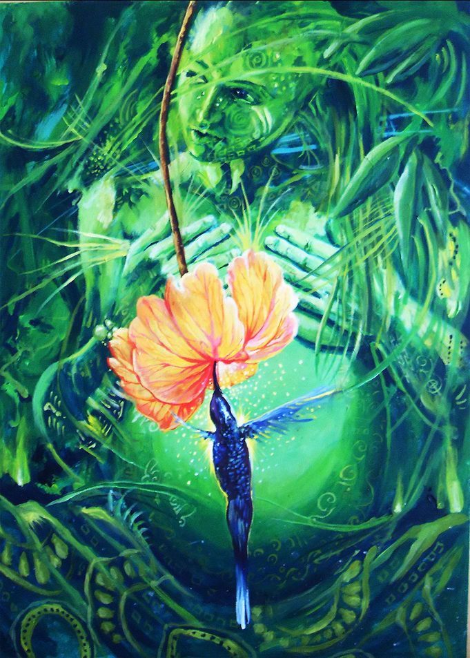 Colibri y la flor