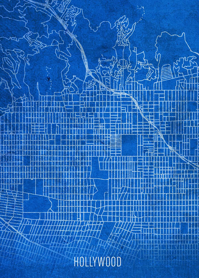 Hollywood City Street Map