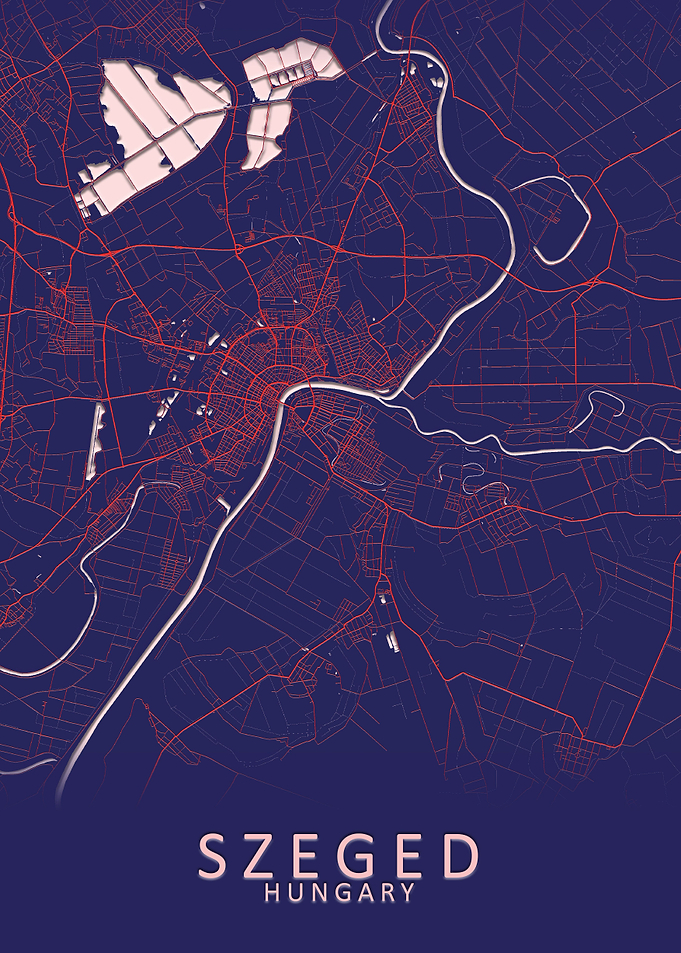 Szeged Hungary City Map