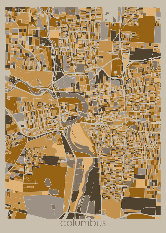 columbus map retro 3