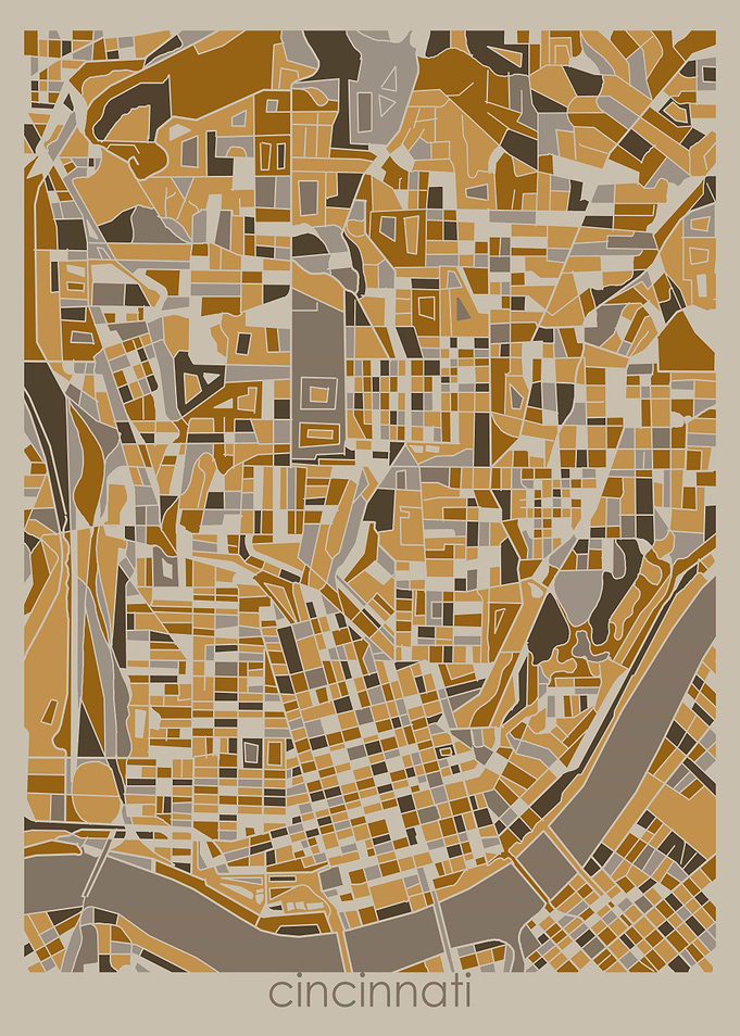 cincinnati map retro 3