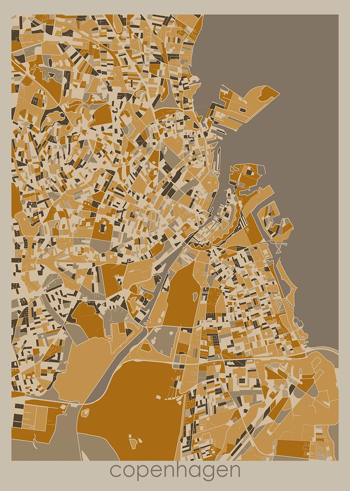 copenhagen map retro 3
