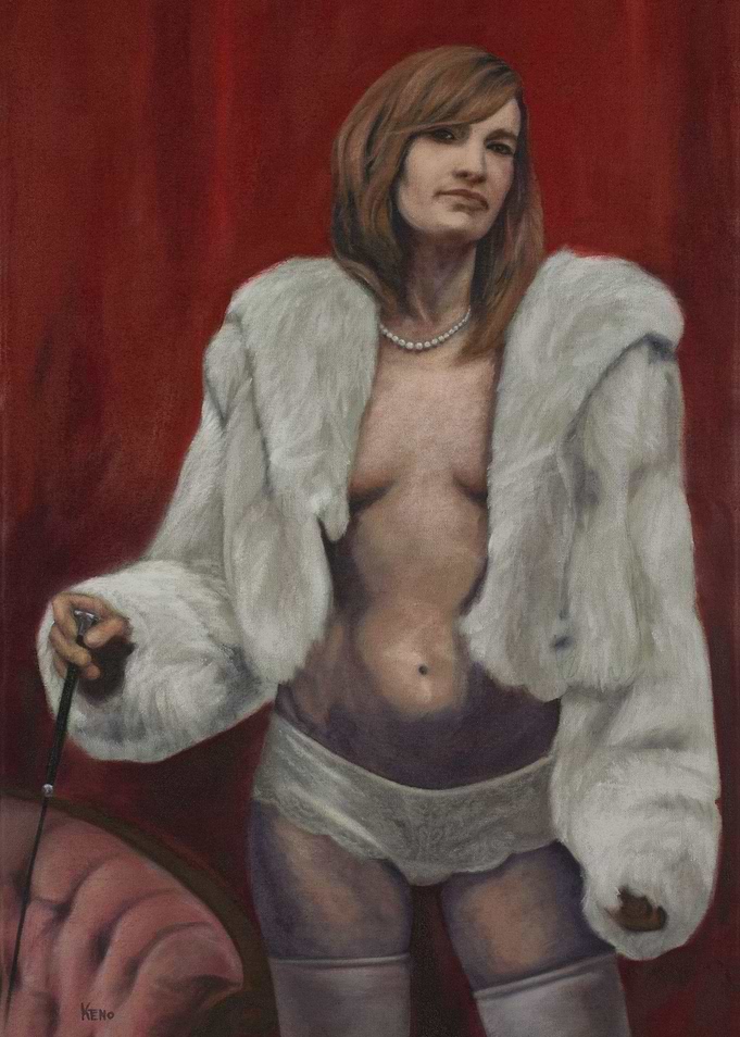 Venus in white fur