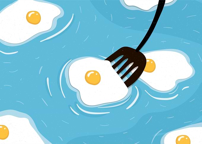 Sunny Fried Eggs on Water