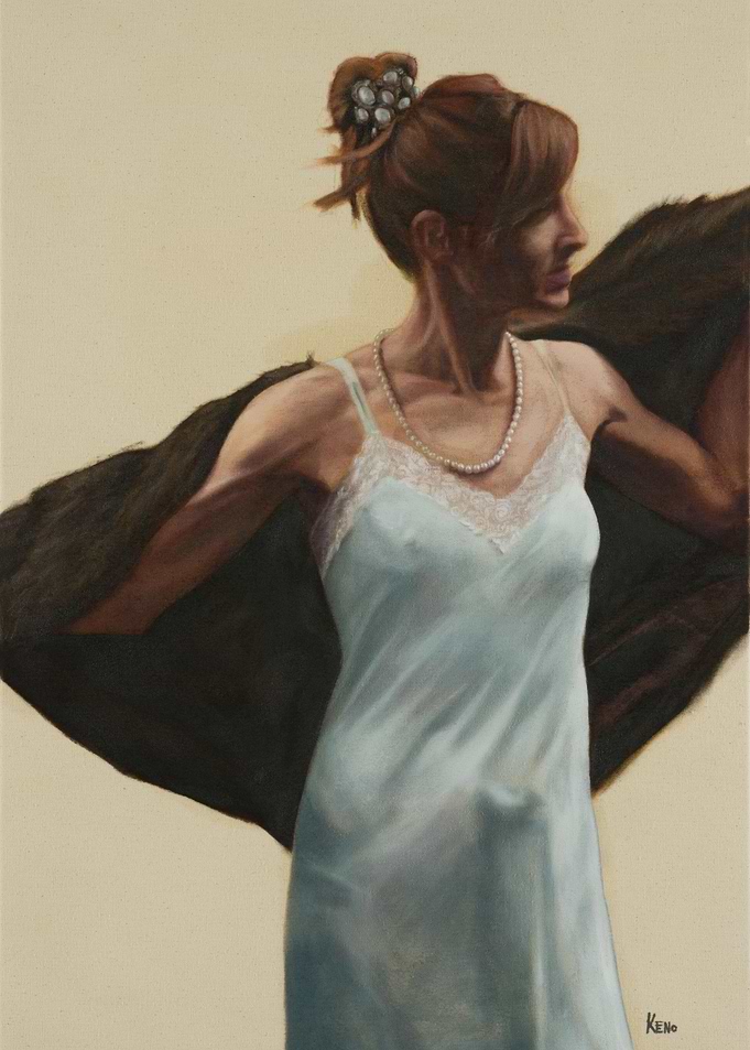 Venus with satin gown
