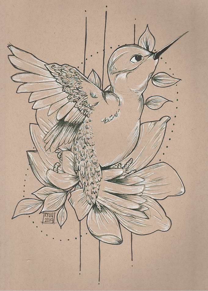 Fluttering Hummingbird