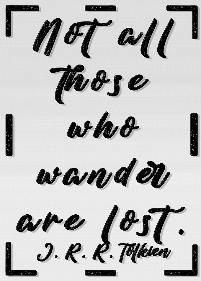 J R R Tolkien Quote Black