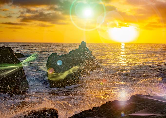 Colorful ocean