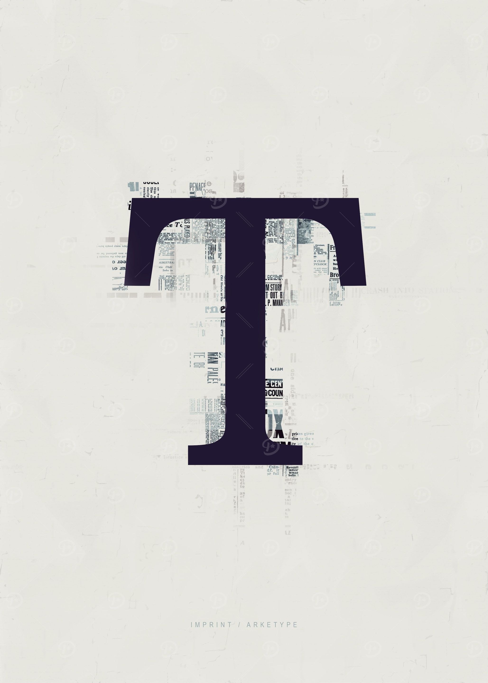 Imprint Letter T