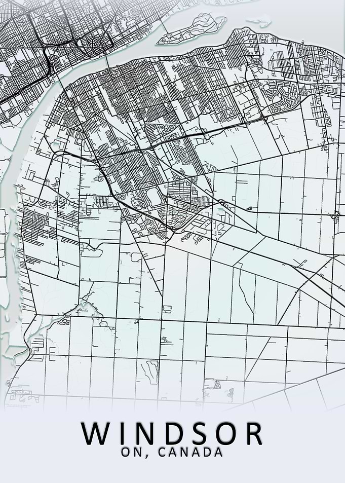 Windsor ON Canada City Map