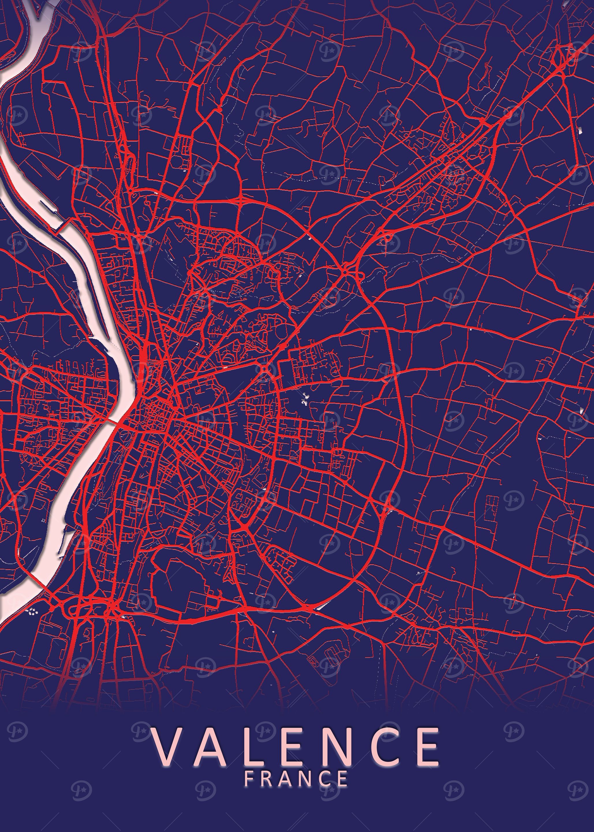 Valence France City Map