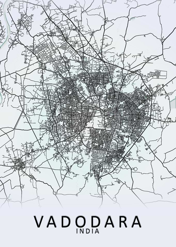 Vadodara India City Map