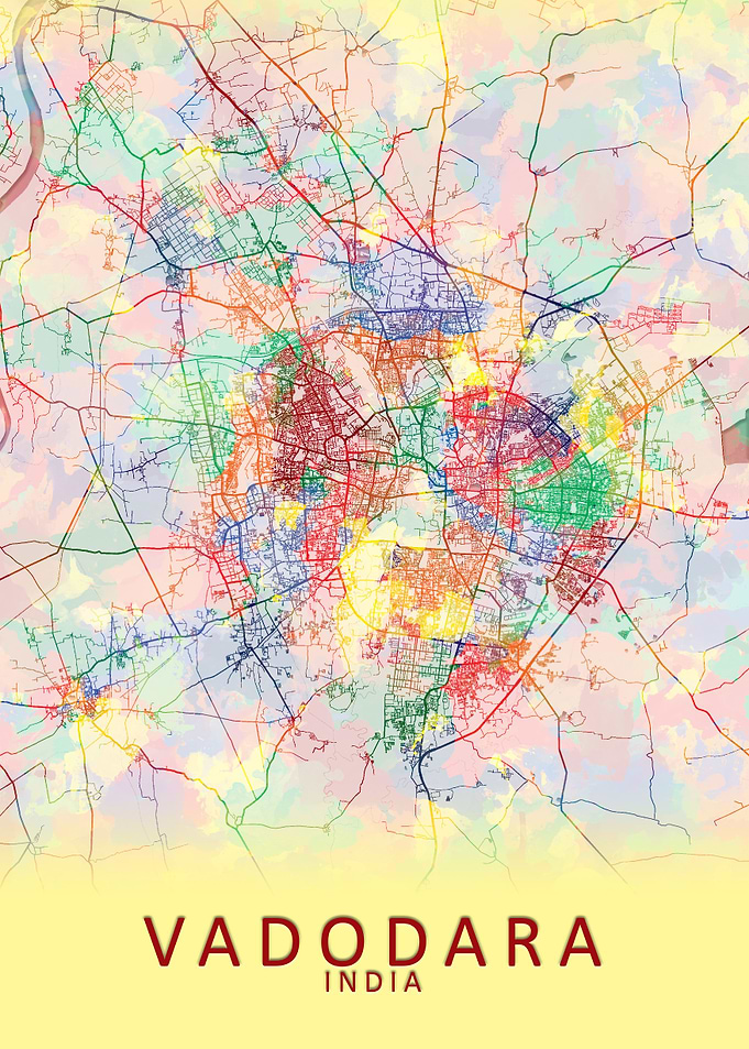 Vadodara India City Map