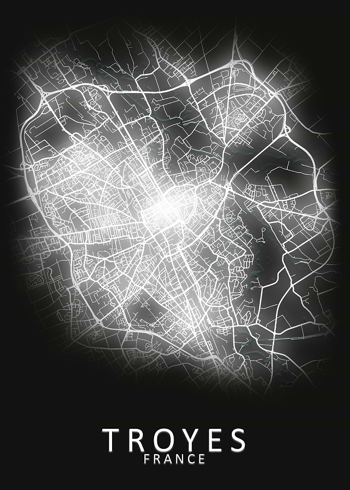 Troyes France City Map