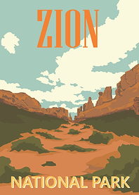 zion national park poster