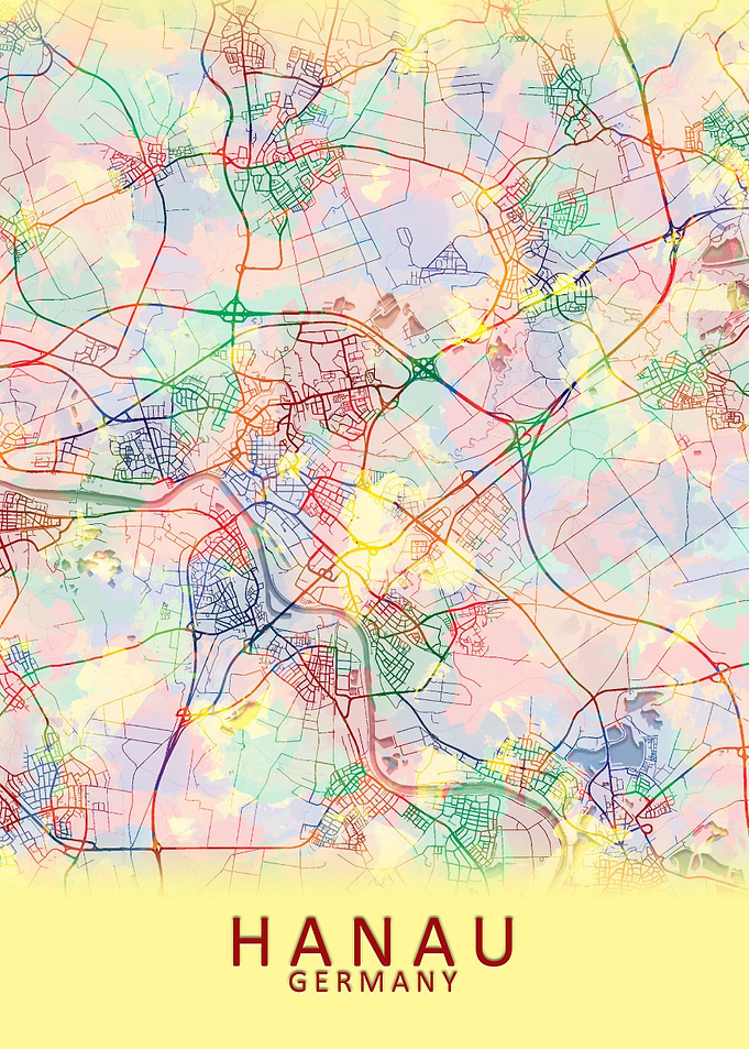 Hanau Germany City Map