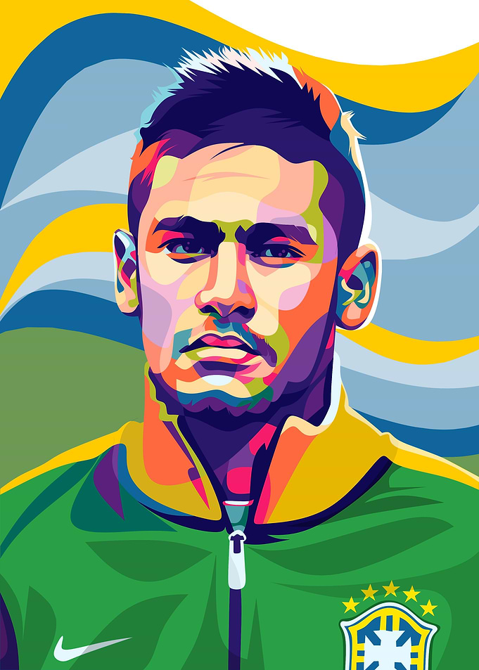 neymar JR in Popart