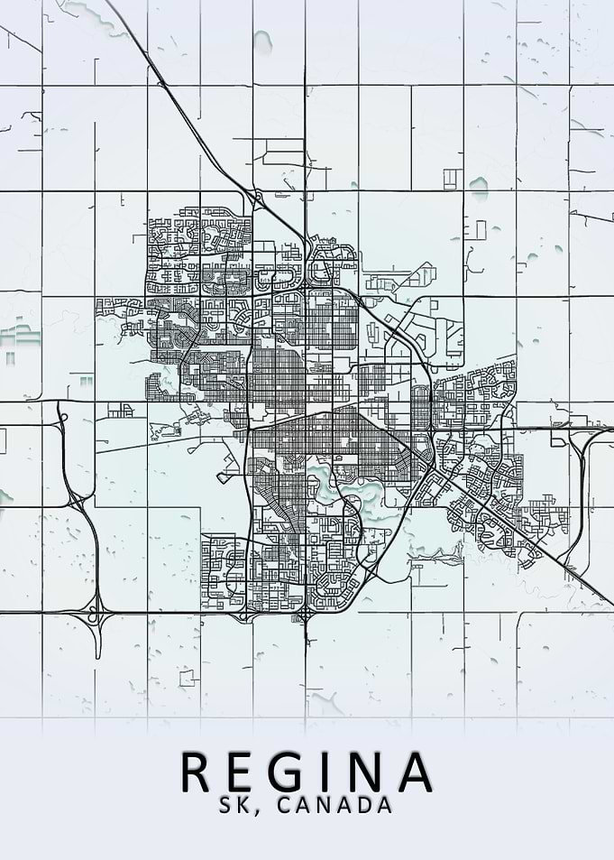 Regina SK Canada City Map