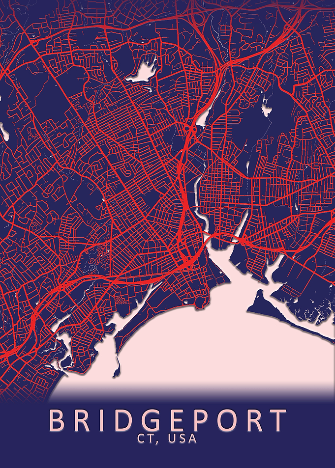 Bridgeport CT USA City Map