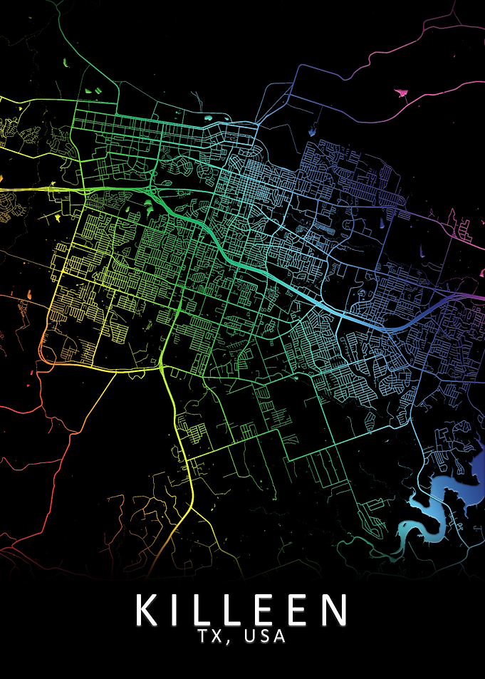 Killeen TX USA City Map