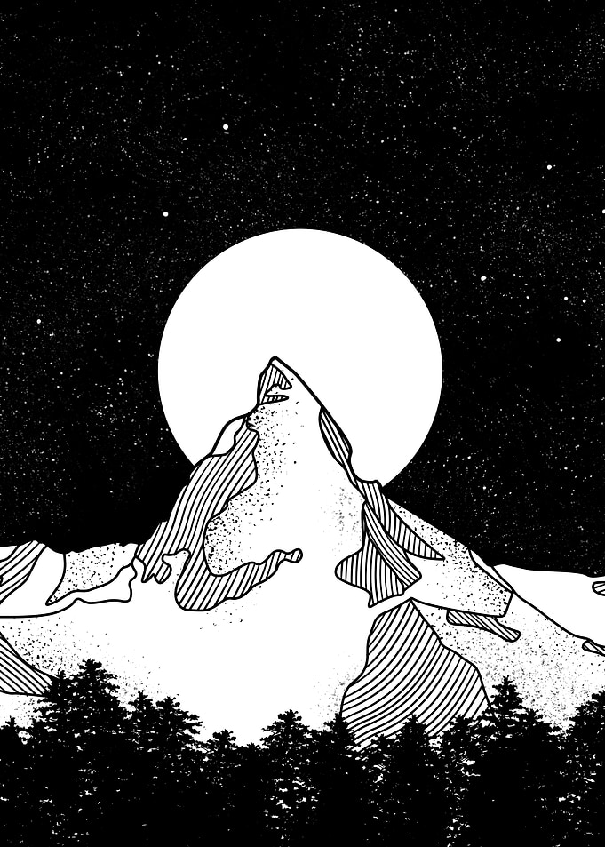 Matterhorn Black and White