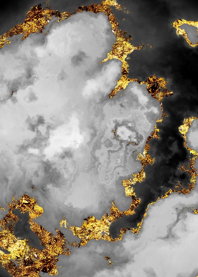 Gilded Grayscale Nebula