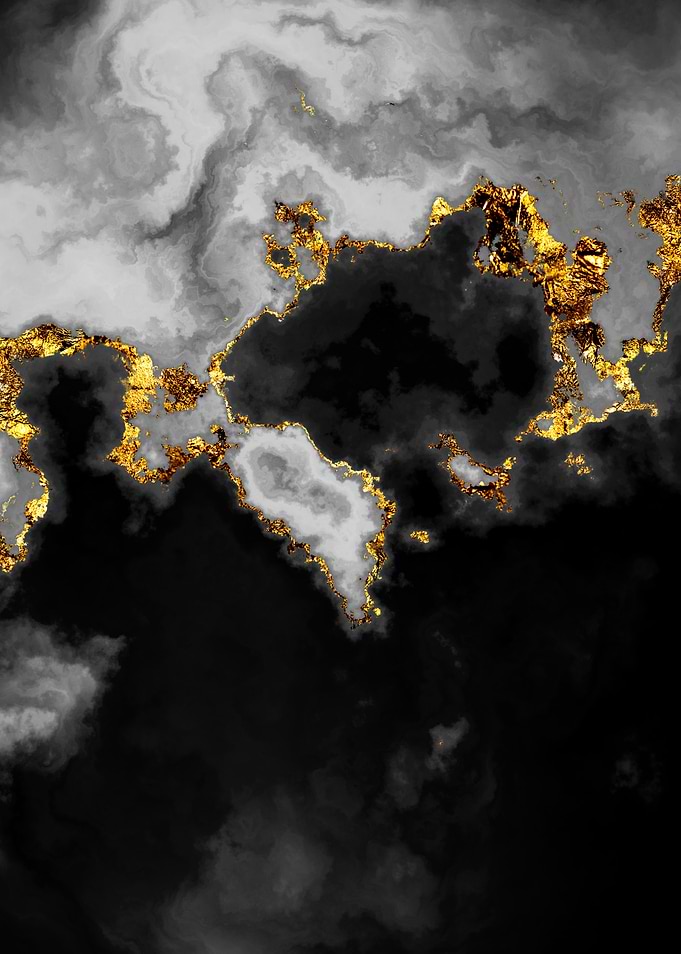 Gilded Grayscale Nebula