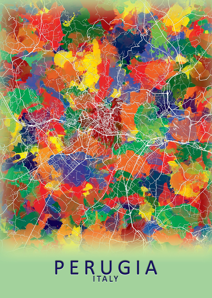 Perugia Italy City Map