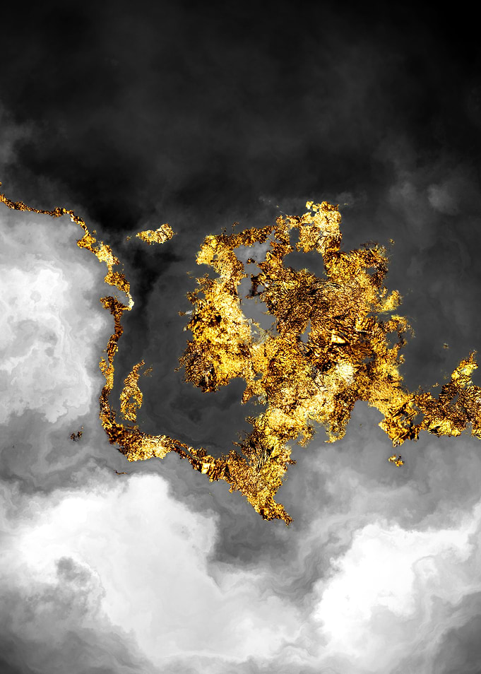 Gilded Grayscale Nebula