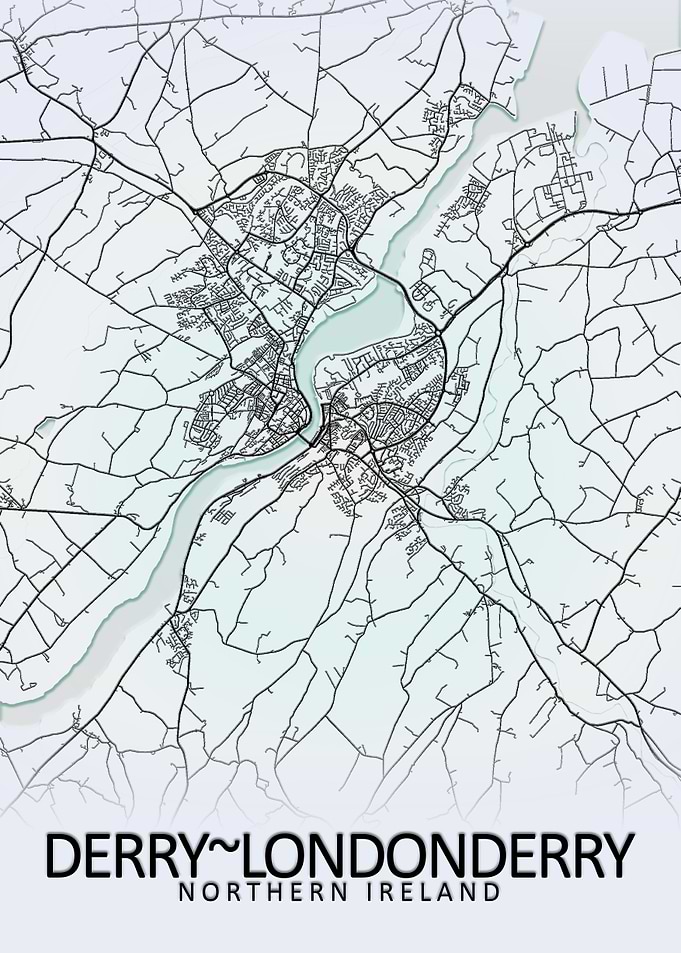 Derry Londonderry City Map