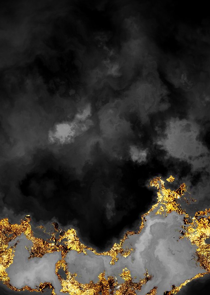 Gilded Grayscale Nebula