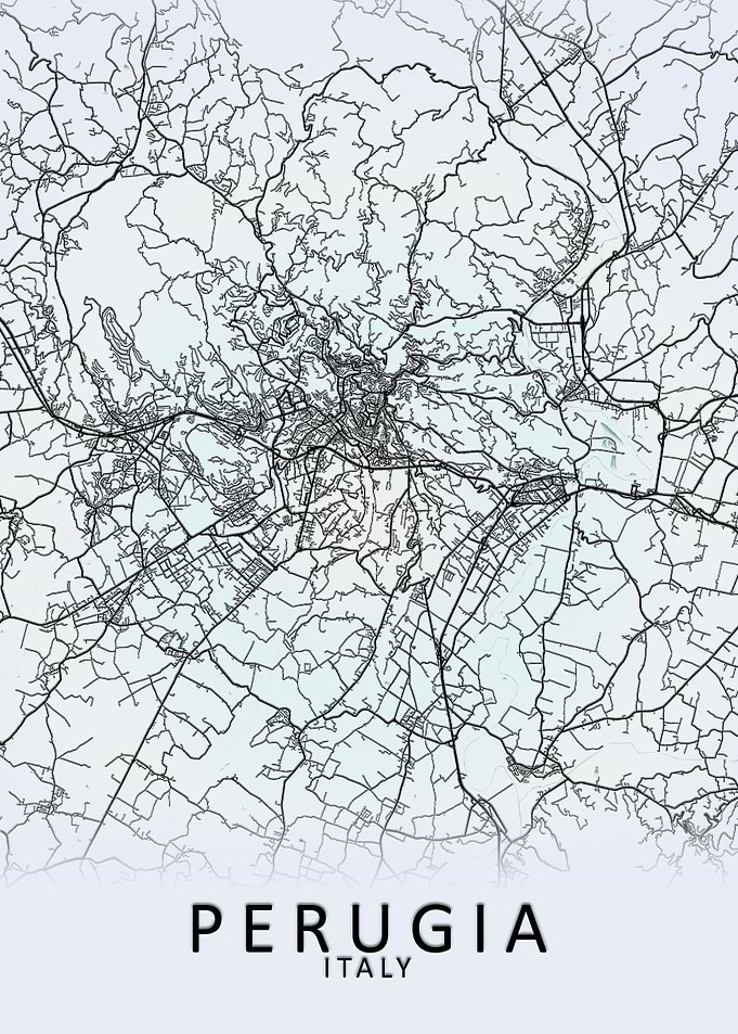 Perugia Italy City Map