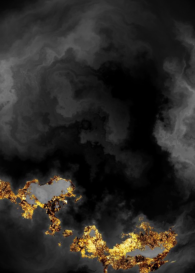 Gilded Grayscale Nebula