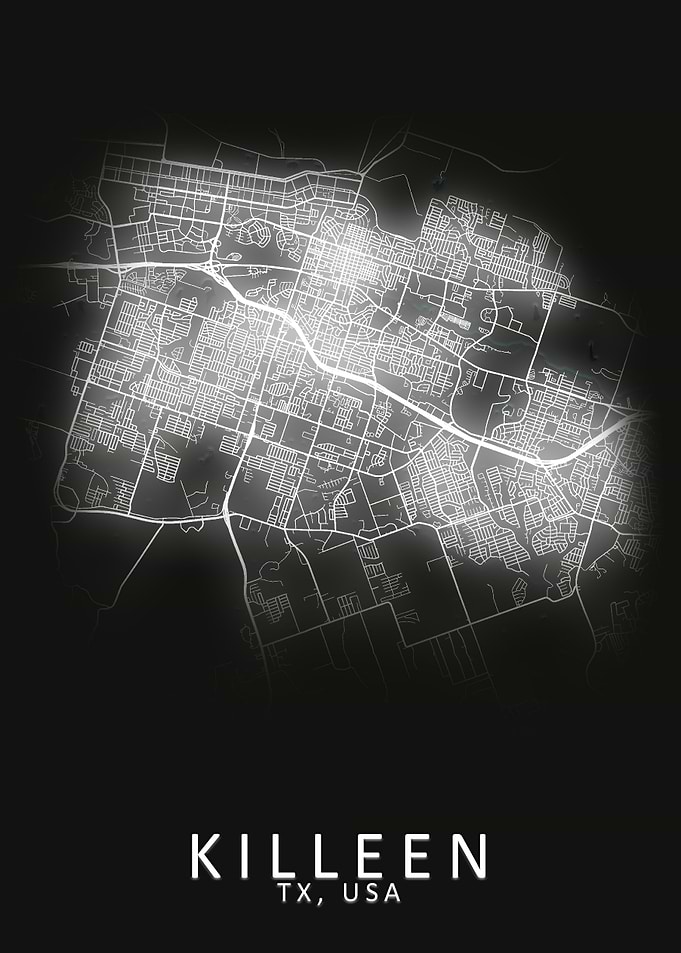 Killeen TX USA City Map