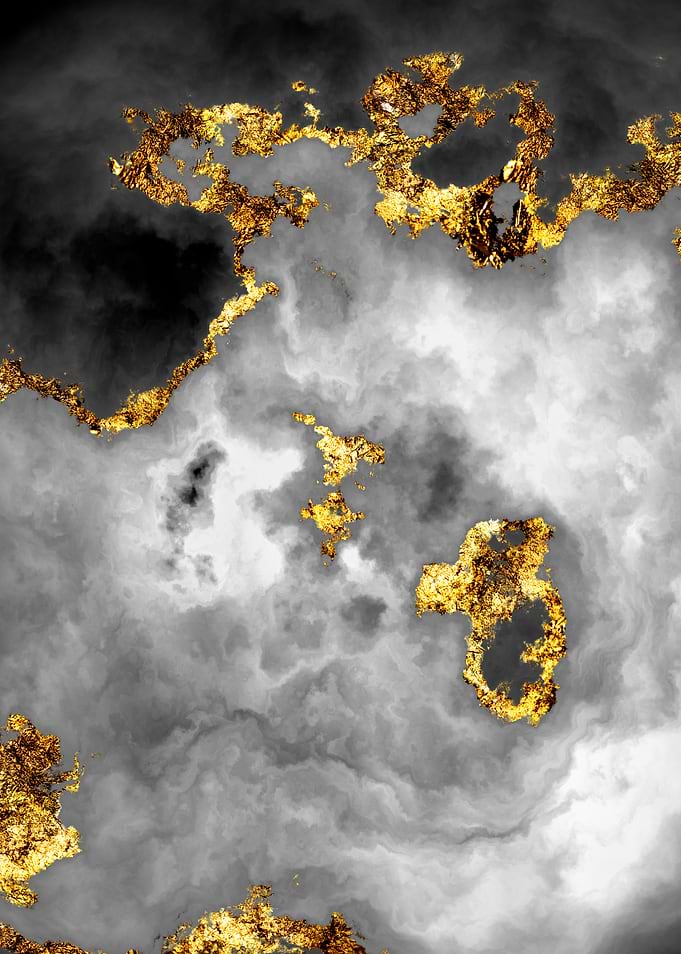 Gilded Grayscale Nebula