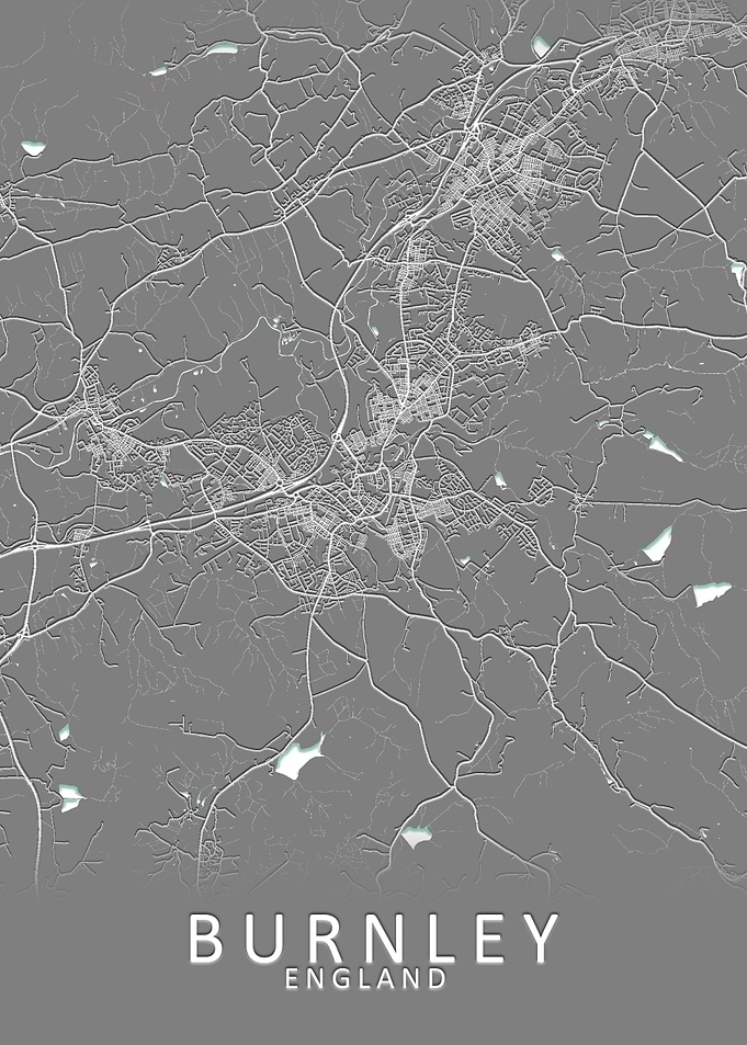 Burnley England City Map