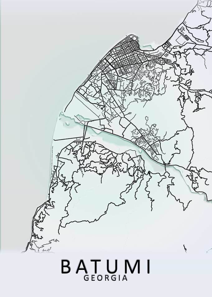 Batumi Georgia City Map