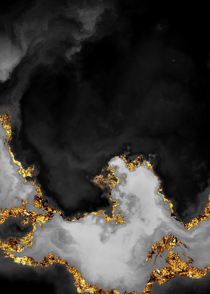 Gilded Grayscale Nebula