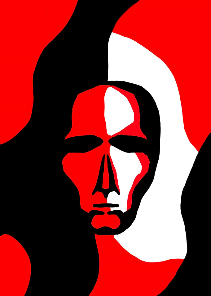 Face of red