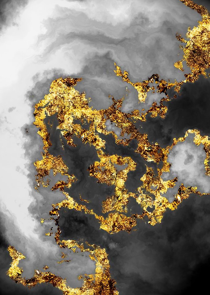 Gilded Grayscale Nebula