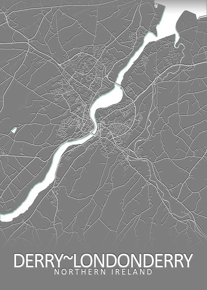 Derry Londonderry City Map