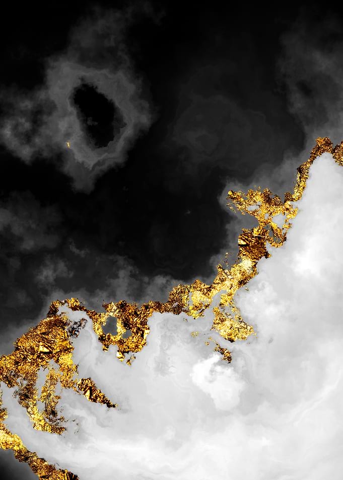 Gilded Grayscale Nebula
