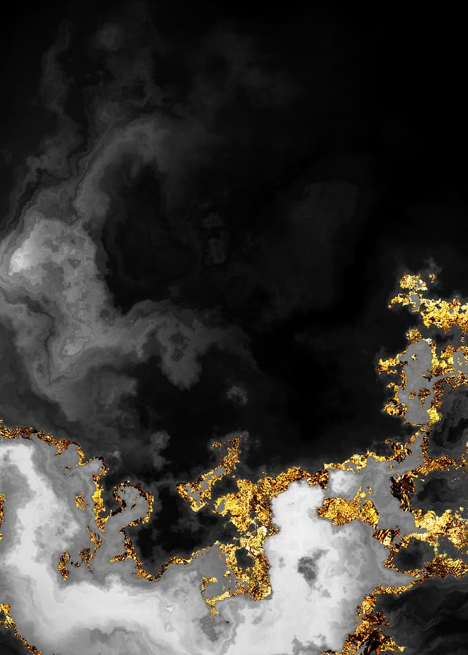 Gilded Grayscale Nebula