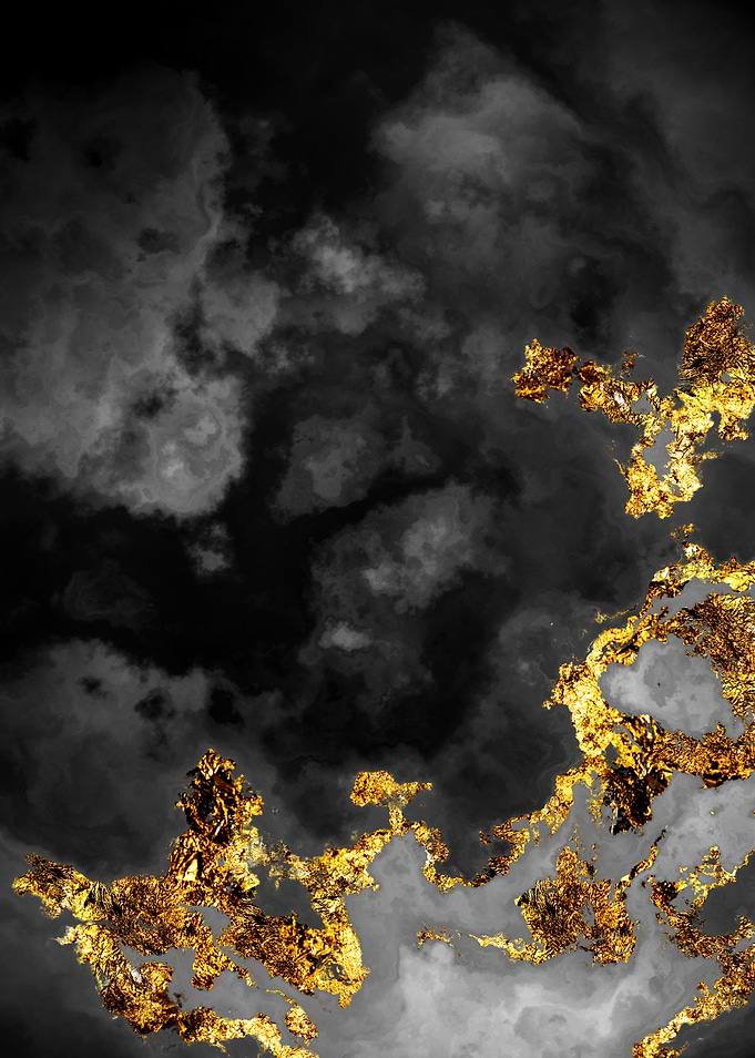 Gilded Grayscale Nebula
