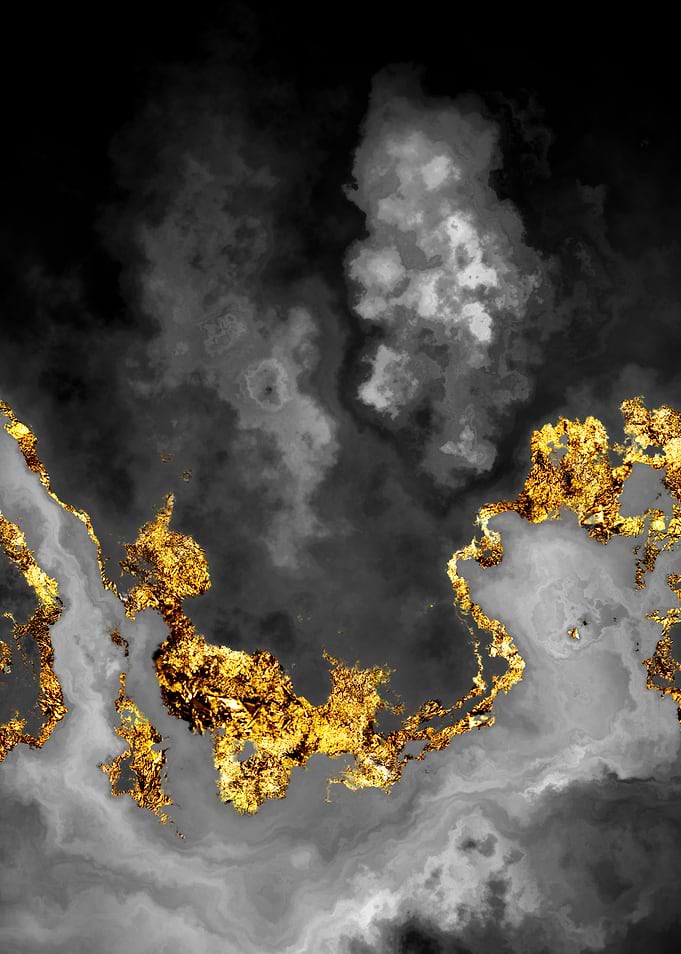 Gilded Grayscale Nebula