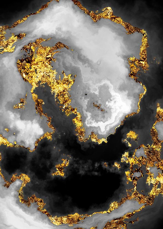 Gilded Grayscale Nebula